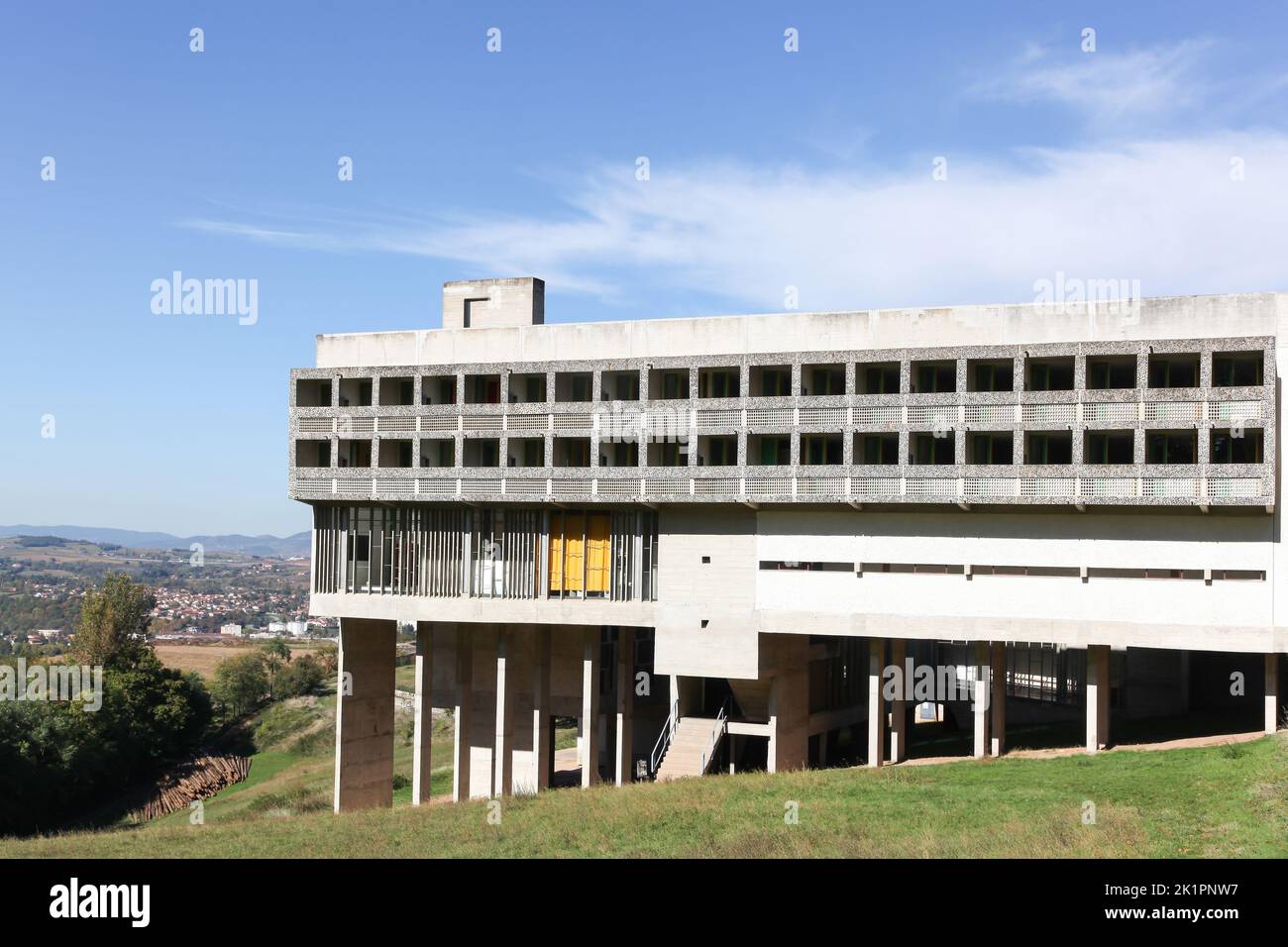 Eveux, France - October 11, 2017: Sainte Marie de La Tourette convent in Eveux, France Stock Photo