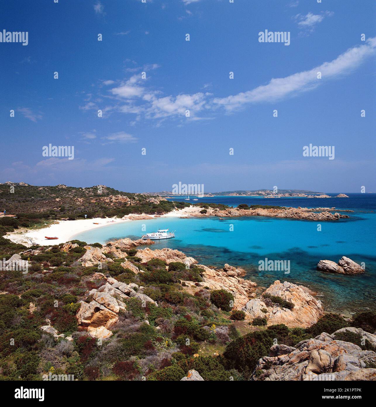 La Maddalena, Budelli Island, Cala di Roto, Spiaggia Rosa, Provincia Olbia Tempio, Sardinia, Italy, Europe Stock Photo