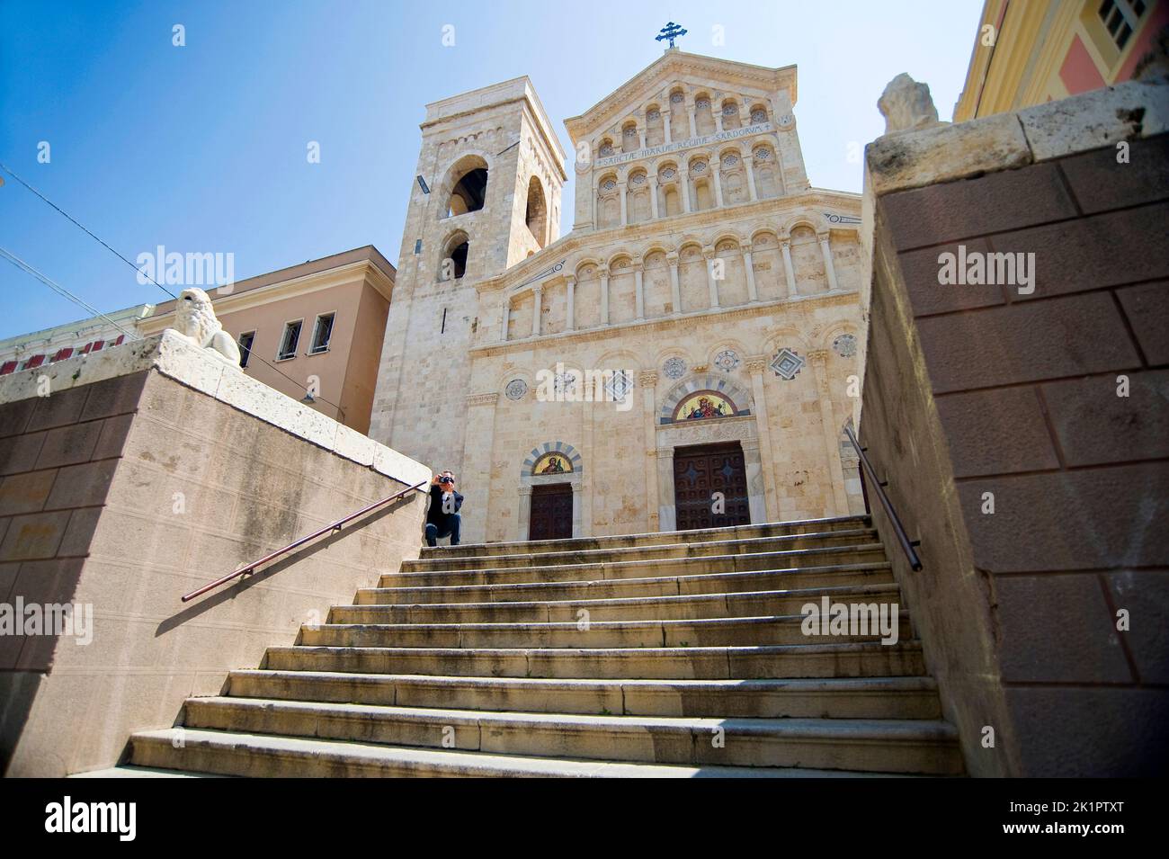 Cathedral Santa Maria, Castello, Cagliari, Sardinia, Italy, Europe Stock Photo