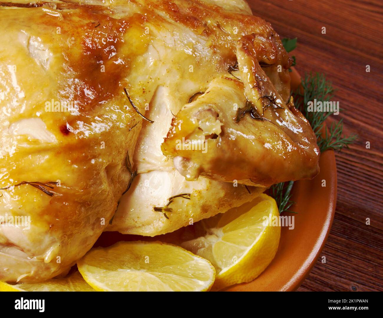 Roasted Split Turkey Breast With Cajun Spices Stock Photo