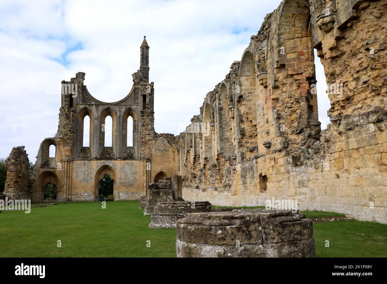 The ruins of Byland Abbey, a Cistercian monastery in the Ryedale district of North Yorkshire, England, UK. Stock Photo