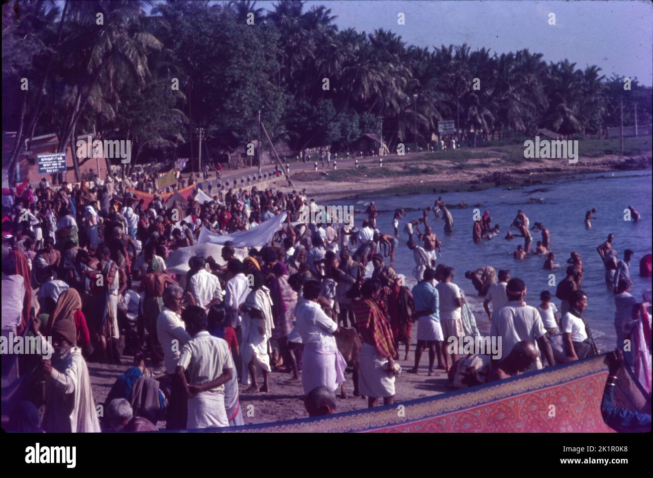 Holi Bath at Ramehwaram, Tamil Nadu Stock Photo Alamy