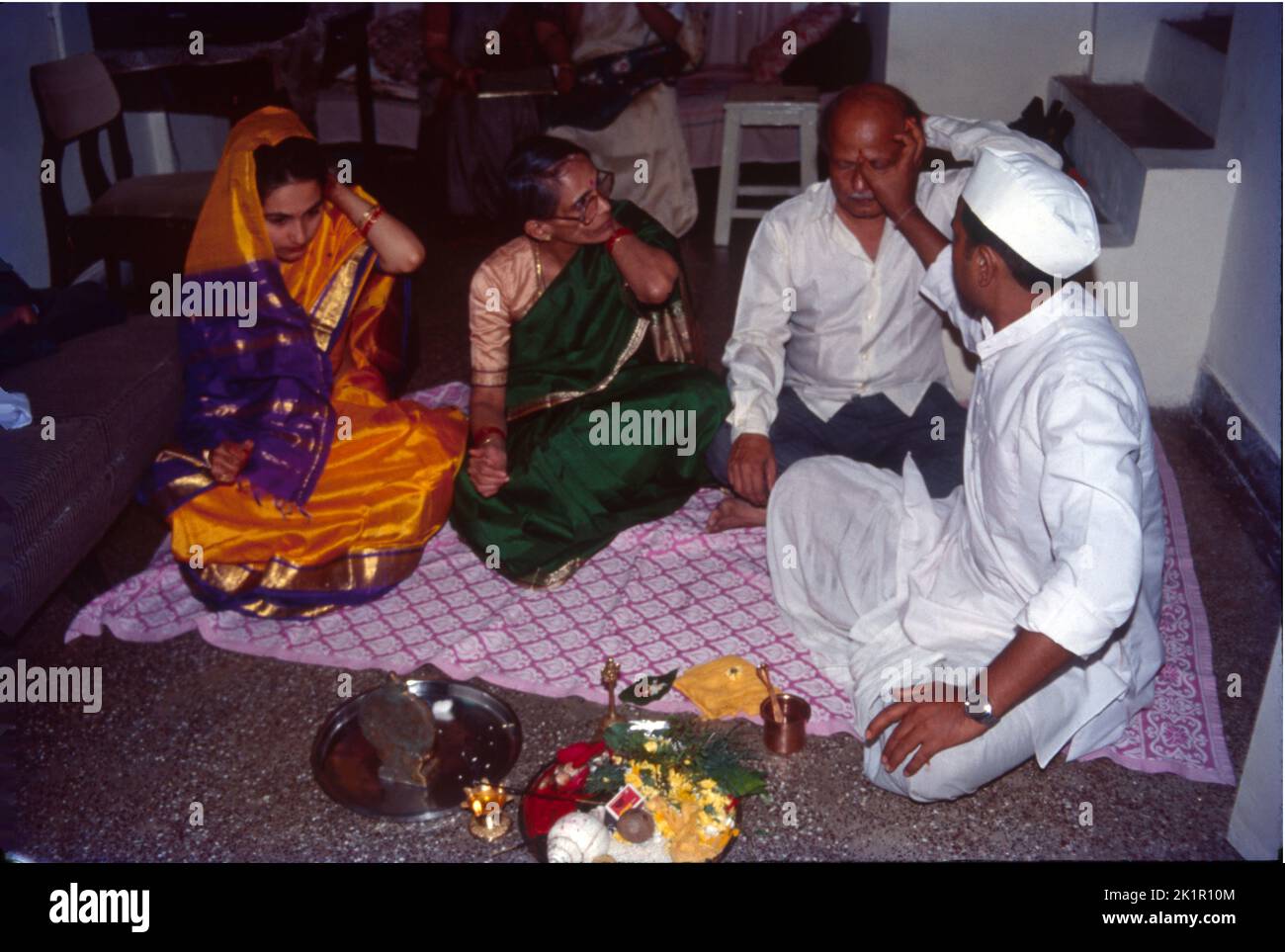 Marriage Being Performed By Priest, Mumbai Stock Photo
