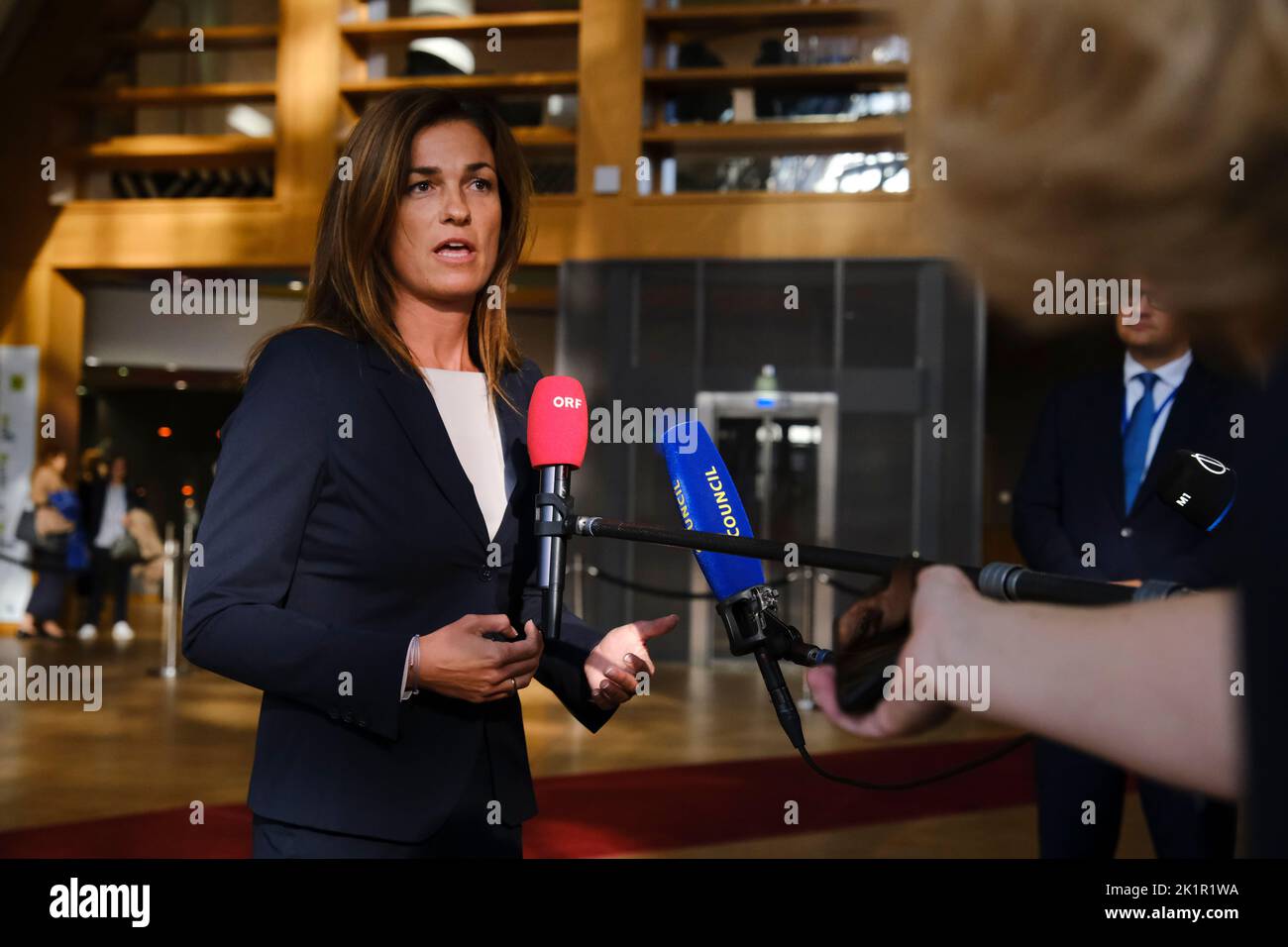 Brussels, Belgium. 20th Sep, 2022. Minister Judit Varga arrives for a General Affairs Council meeting at the EU headquarters in Brussels, Belgium on September 20, 2022. Credit: ALEXANDROS MICHAILIDIS/Alamy Live News Stock Photo