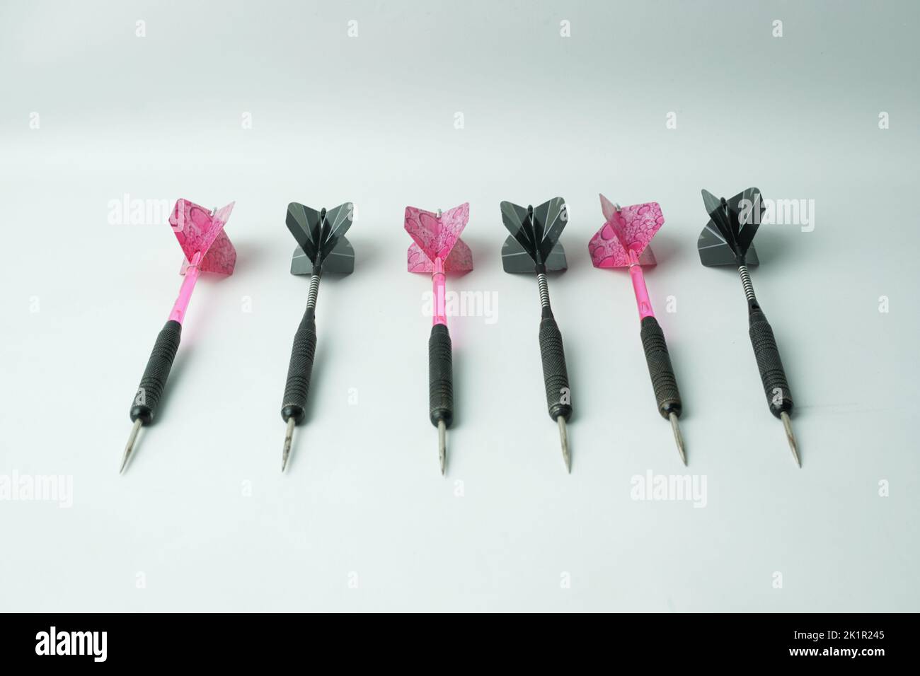 black dart arrow isolated on white background. Stock Photo