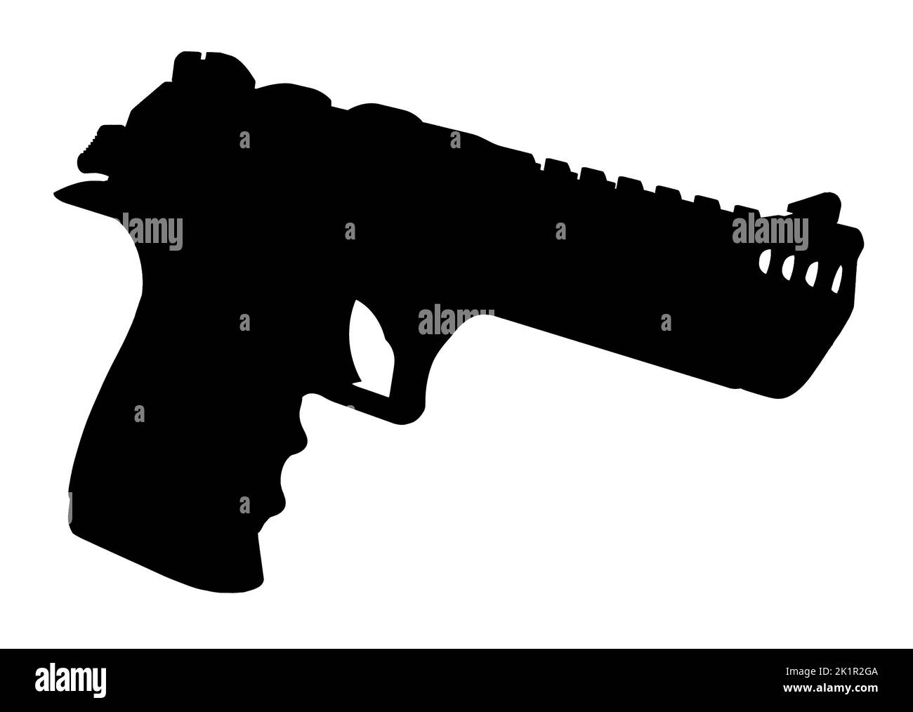 Black gun silhouette that is on a white background Stock Photo Alamy