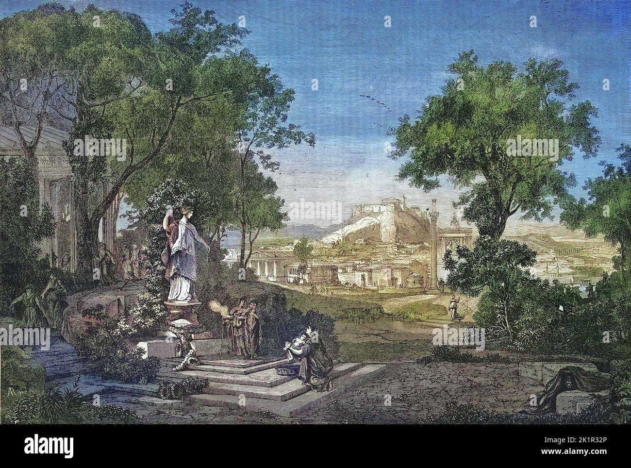 im Garten der Venus im antiken Athen, Griechenland / in the garden of
