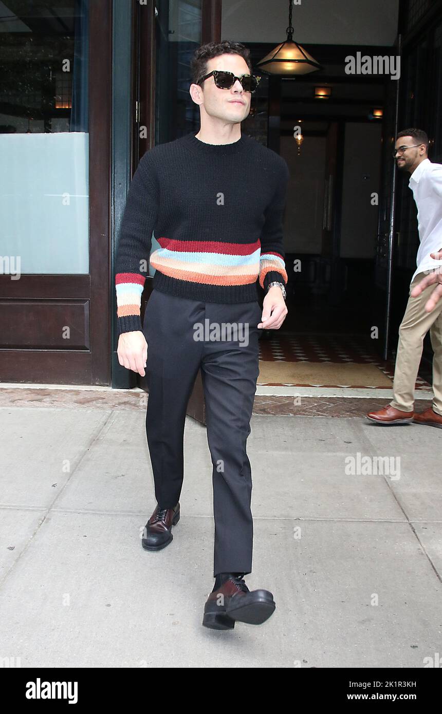 New York, NY, USA. 19th Sep, 2022. Rami Malek seen in New York City on