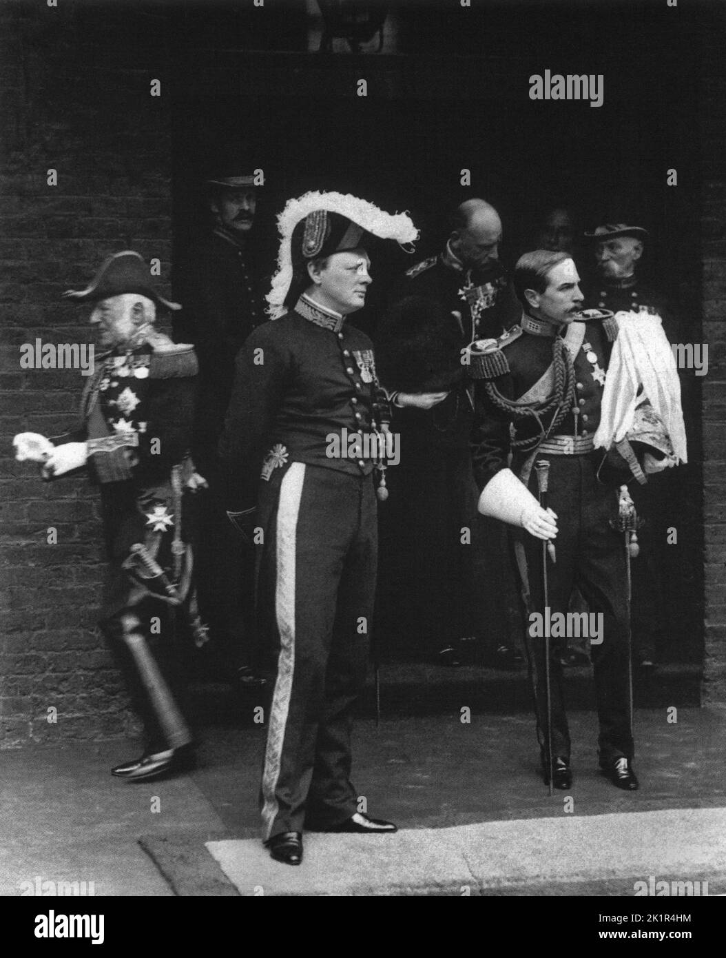 Winston Churchill in his Privy Councillor's uniform.1907 Stock Photo