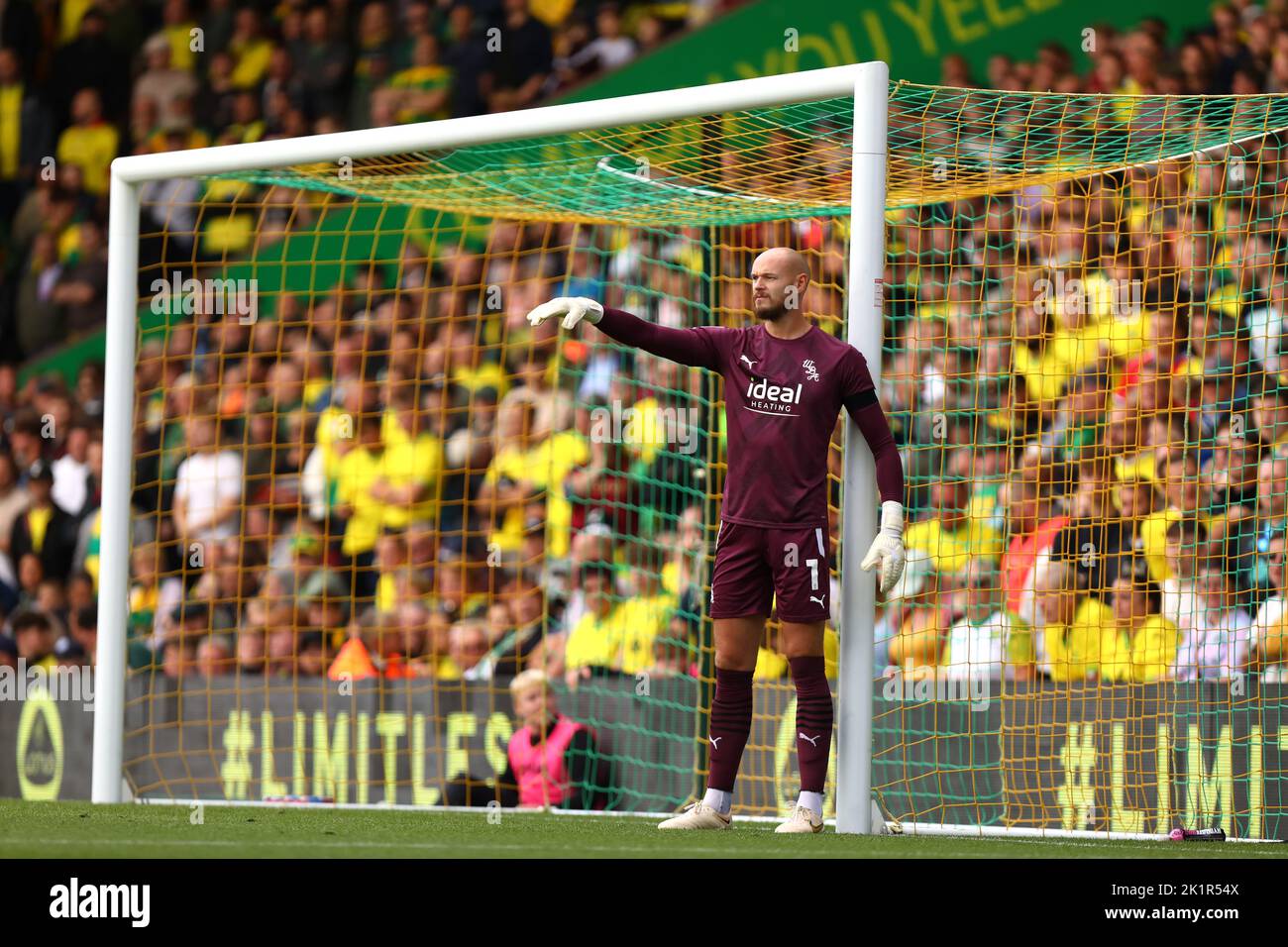 David Button of West Bromwich Albion - Norwich City v West Bromwich Albion, Sky Bet Championship, Carrow Road, Norwich, UK - 17th September 2022  Editorial Use Only - DataCo restrictions apply Stock Photo