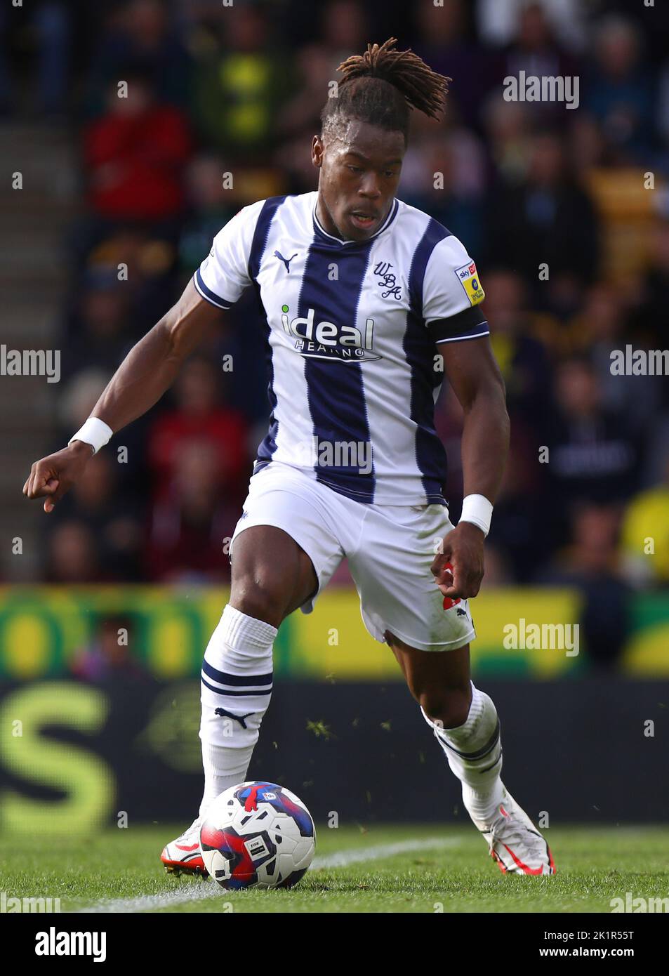 Brandon Thomas-Asante of West Bromwich Albion - Norwich City v West Bromwich Albion, Sky Bet Championship, Carrow Road, Norwich, UK - 17th September 2022  Editorial Use Only - DataCo restrictions apply Stock Photo