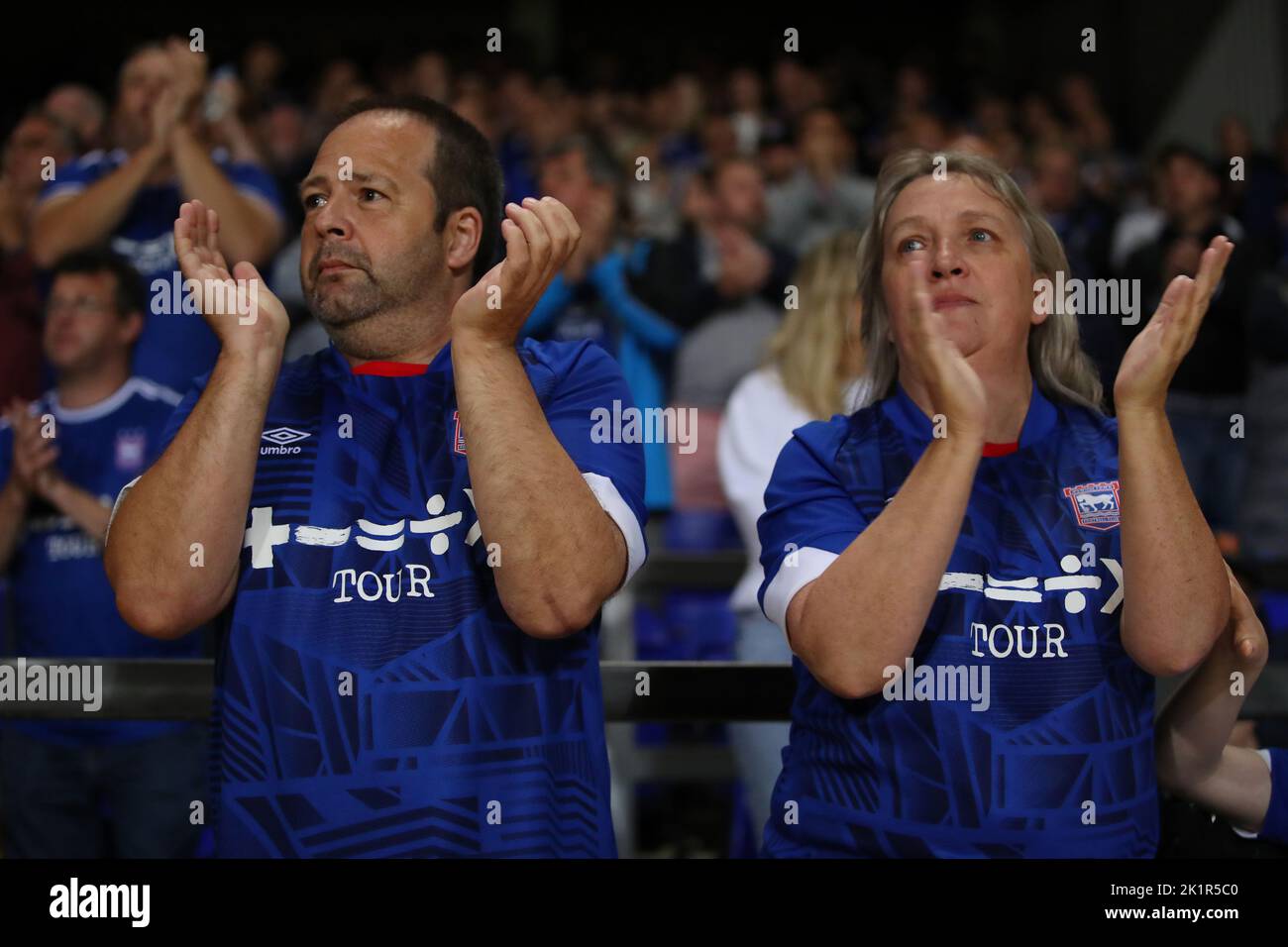 11th minute applause in support of former player Marcus Stewart who recently diagnosed with Motor Neurone Disease (MND) - Ipswich Town v Bristol Rovers, Sky Bet League One, Portman Road, Ipswich, UK - 13th September 2022  Editorial Use Only - DataCo restrictions apply Stock Photo
