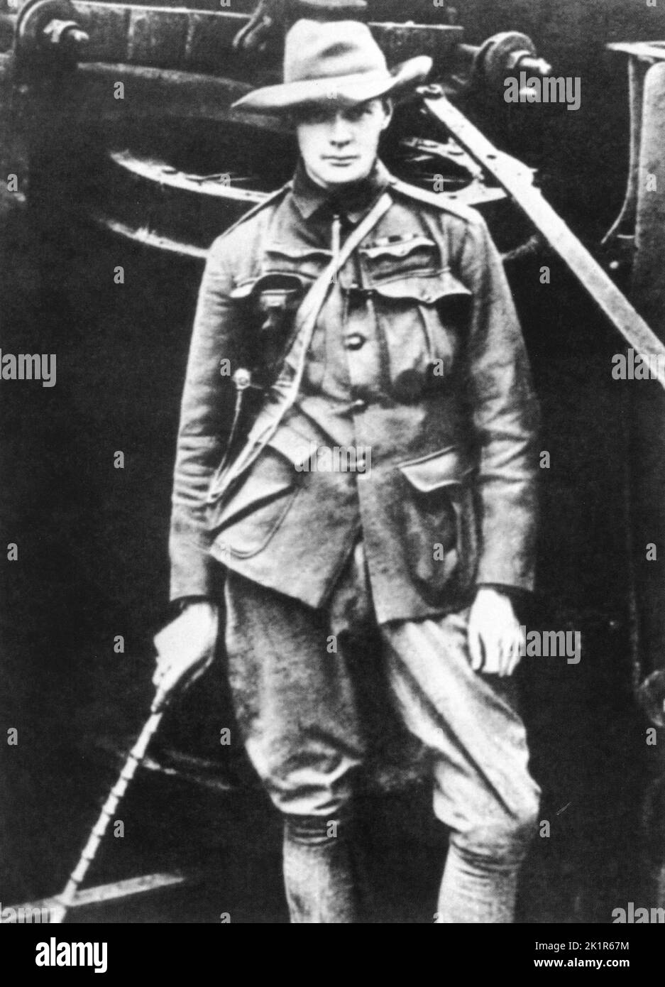 Winston Churchill in South Africa as war correspondent for the Morning Post. 1900 Stock Photo