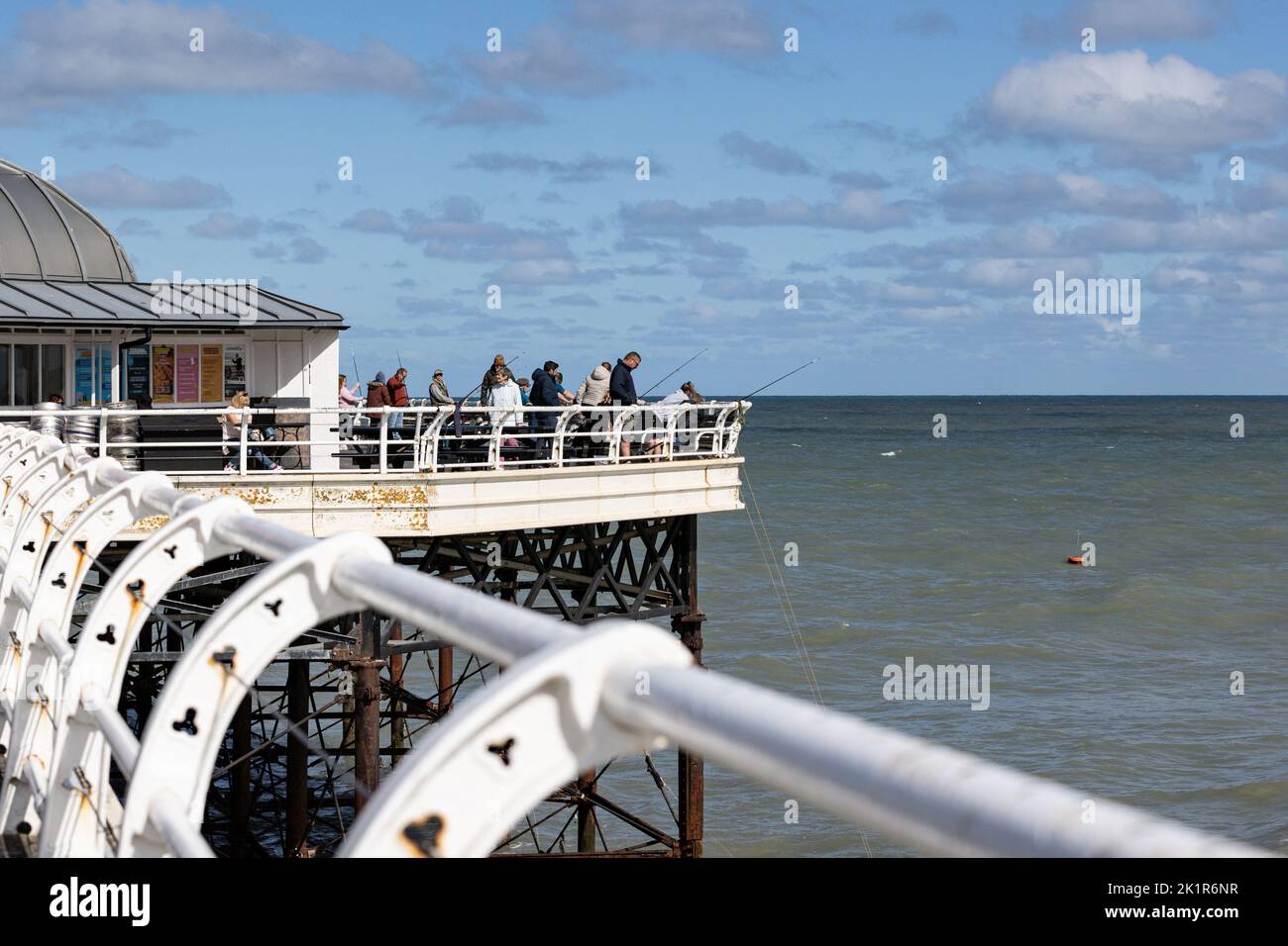 A view of Cromer Pier is pictured during Bank Holiday Monday 19th