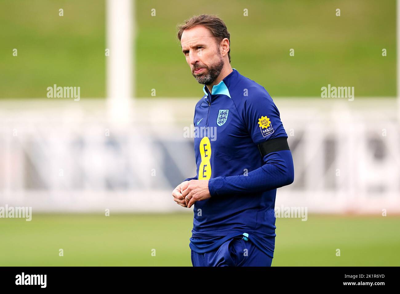 England manager Gareth Southgate during a training session at St