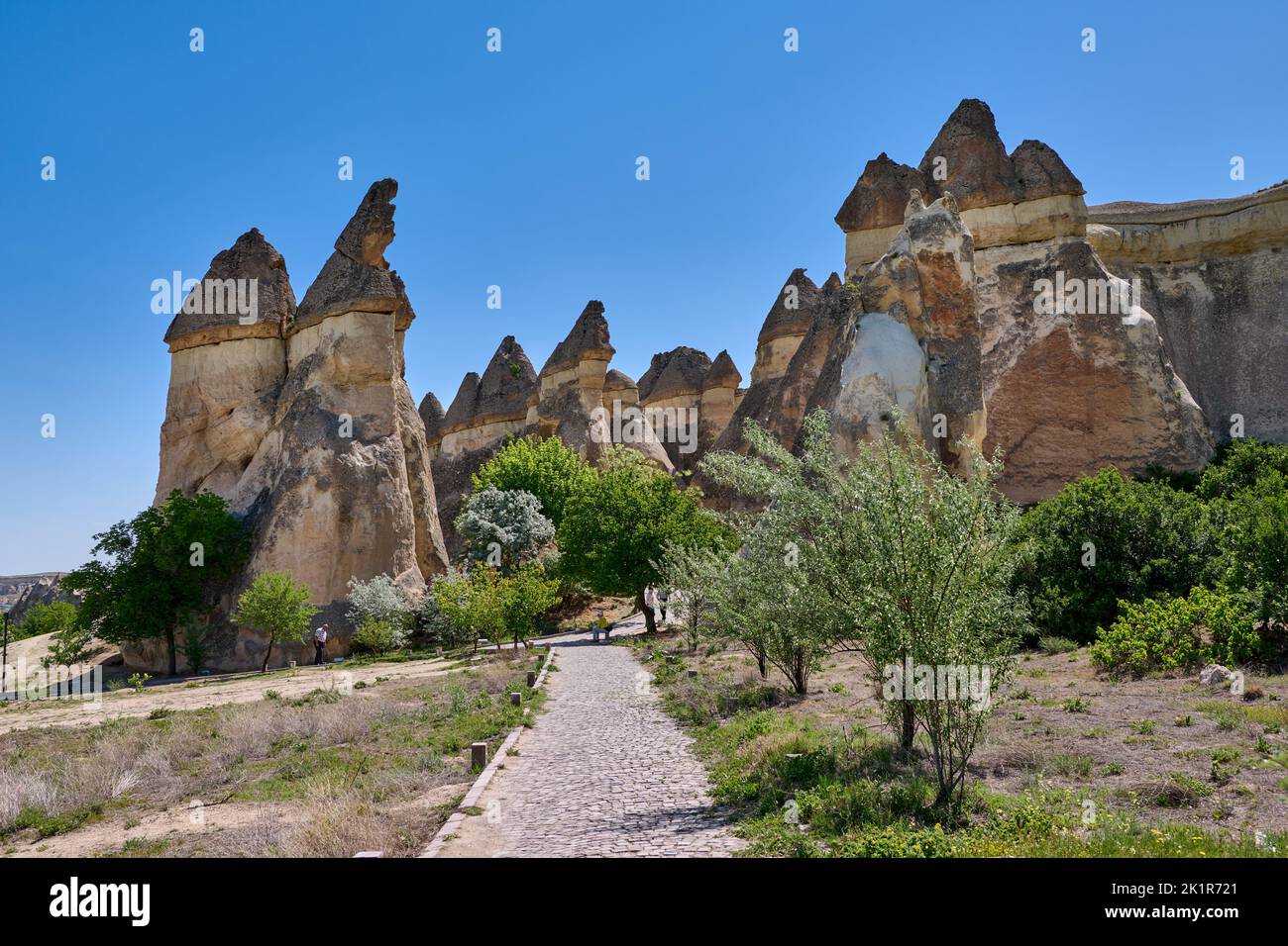 Cappadocia Rocks Picturesque landscape of shaped sandstone rocks. Famous Fairy Chimneys ...