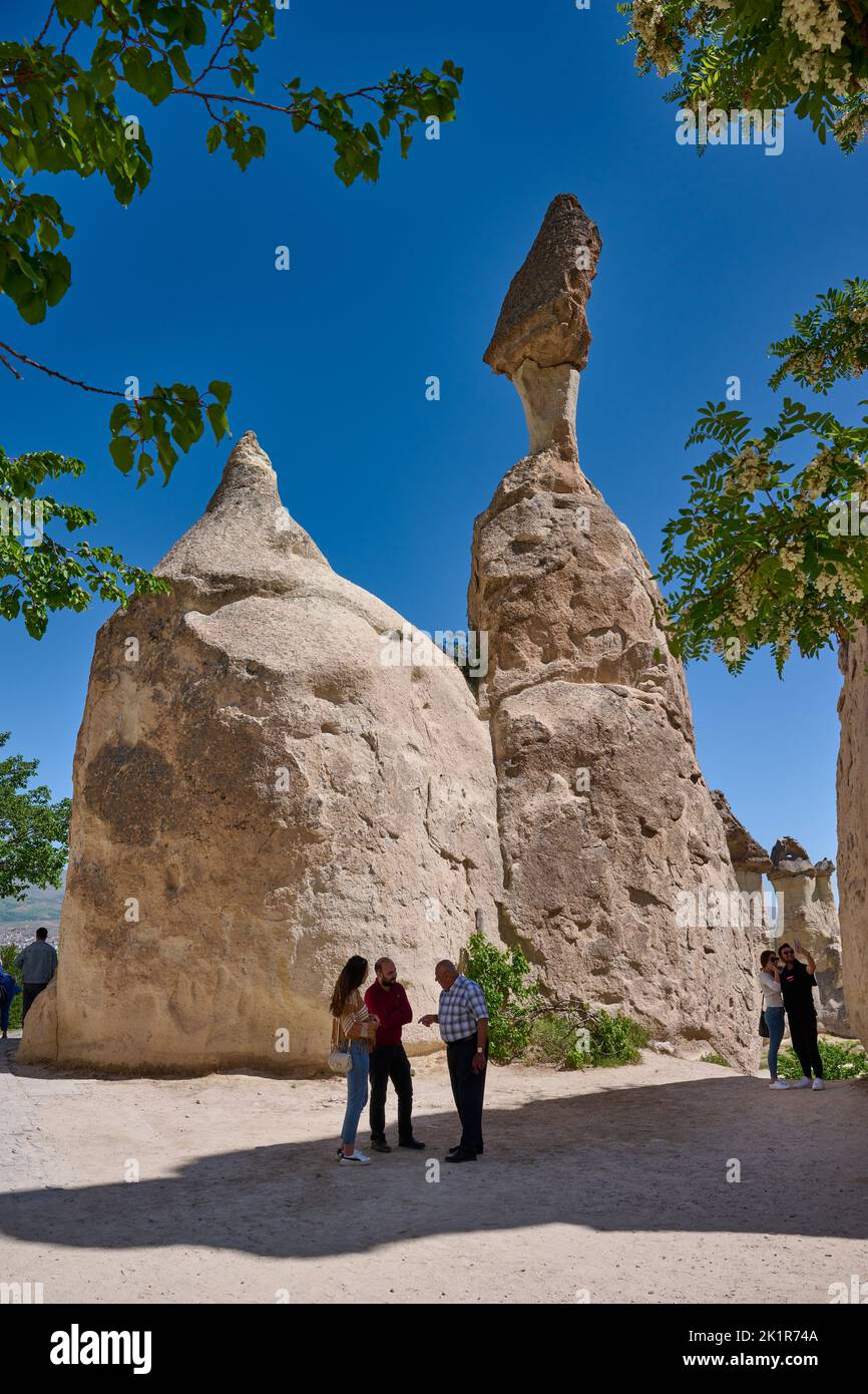 Cappadocia Rocks Picturesque landscape of shaped sandstone rocks. Famous Fairy Chimneys ...