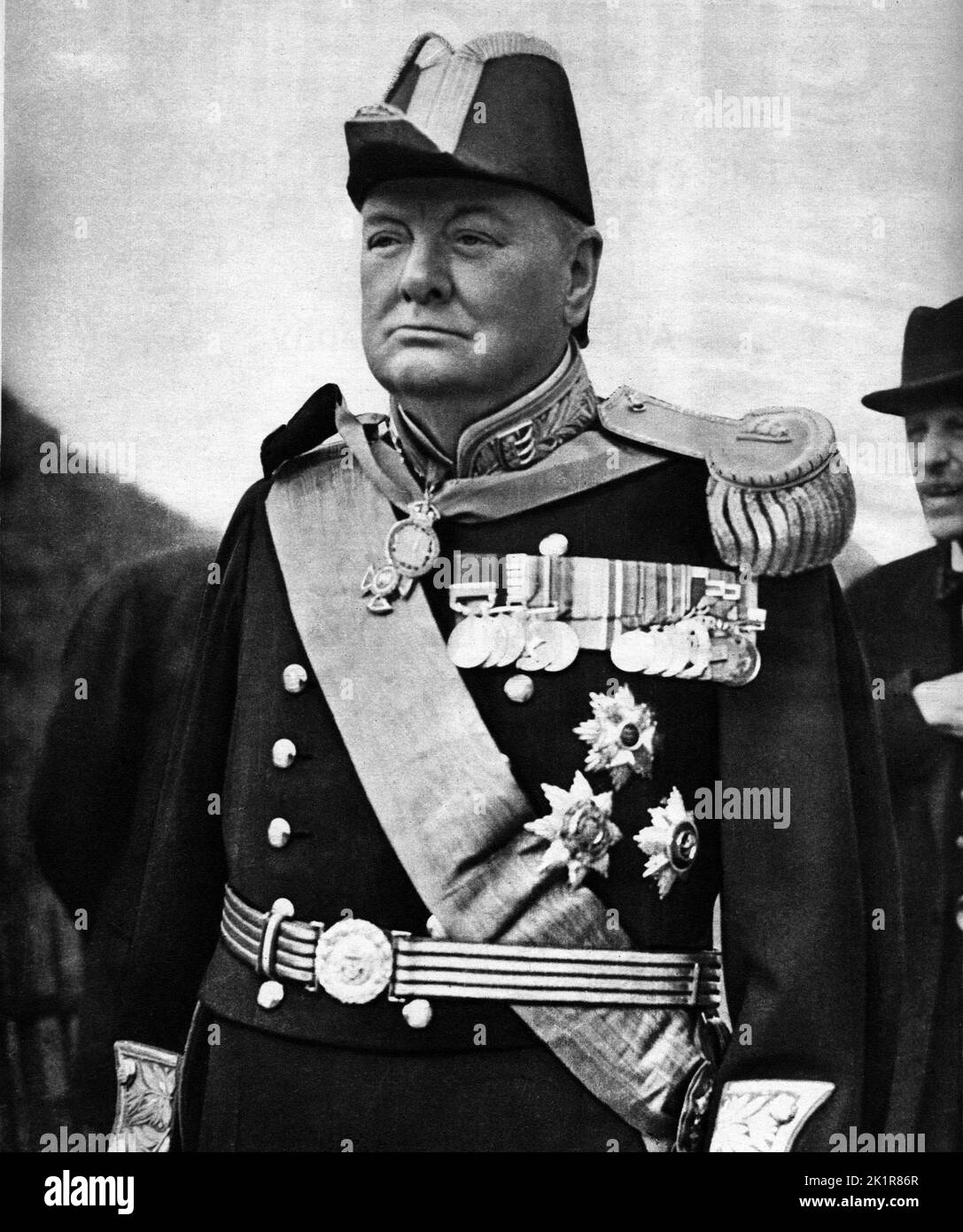 Winston Churchill.  Warden of the Cinque Ports. Dover. 1946. Stock Photo