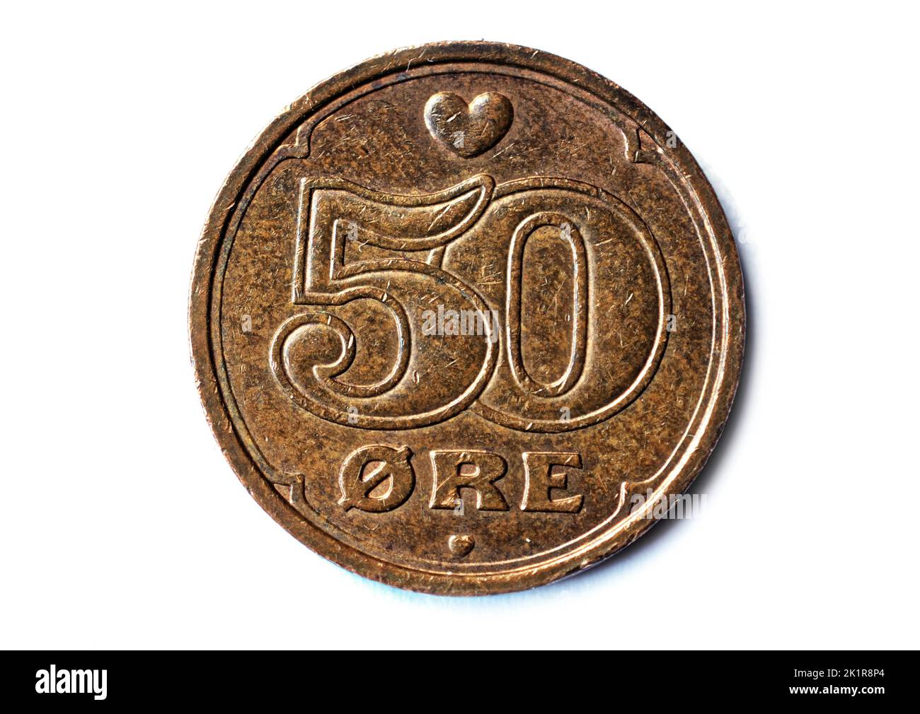 Photo coins Denmark, 2006,50 ore, Stock Photo
