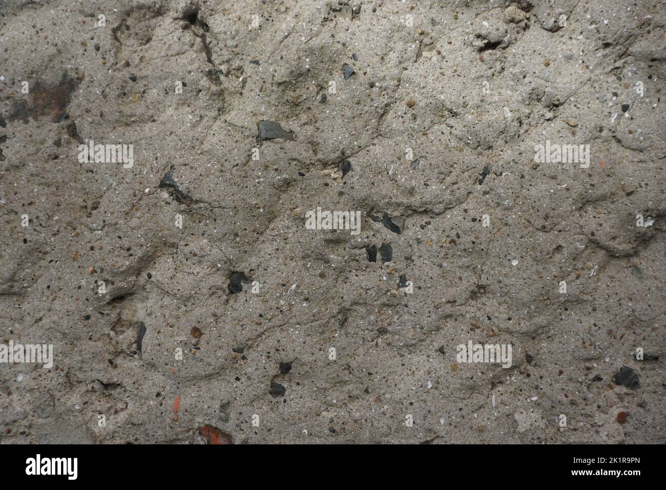adobe wall with recesses, background Stock Photo