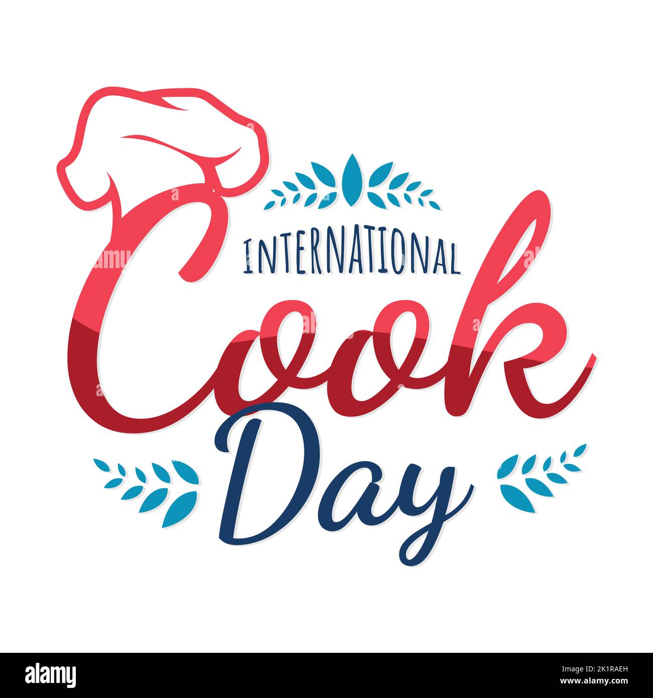 International Cook Day letter design background. Vector illustration