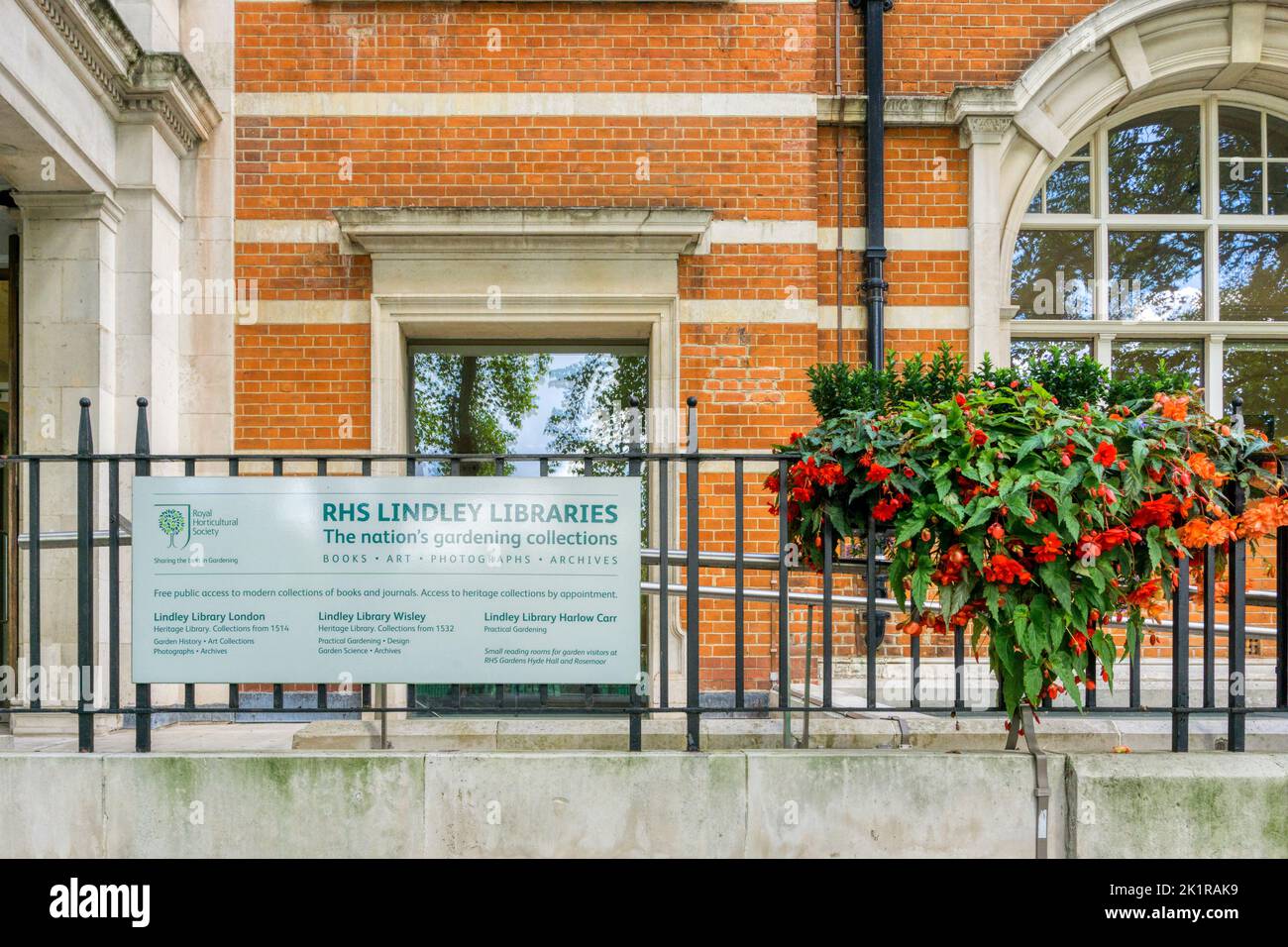 The RHS Lindley Libraries in Vincent Square, London. Stock Photo