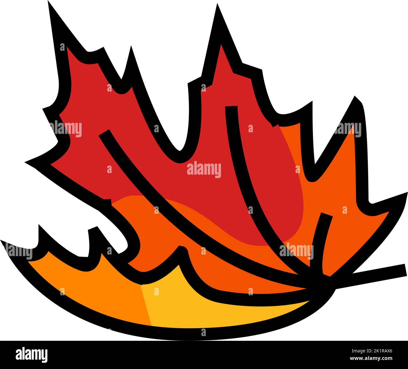 leaf maple autumn color icon vector illustration Stock Vector Image ...