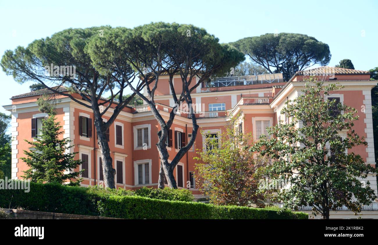 wonderful ancient palace in Rome surrounded by greenery and maritime ...