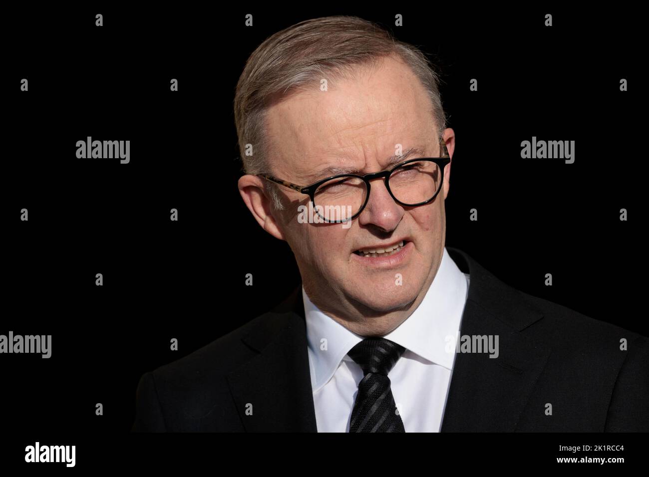 The Prime Minister Anthony Albanese when Commonwealth Heads of Mission came together at The Lodge in Canberra in honor of Queen Elizabeth II. Stock Photo