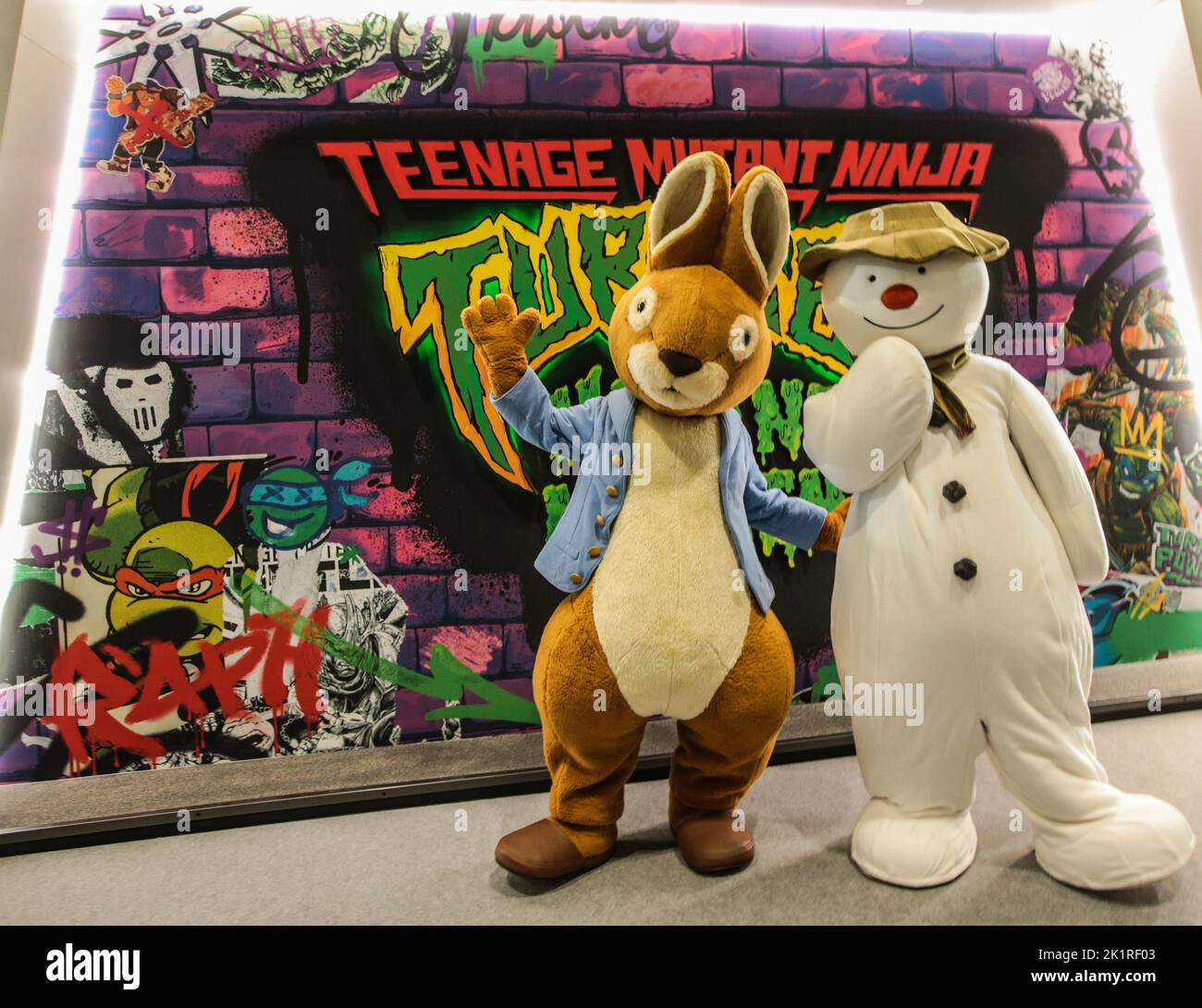 London UK 20 September 2022 The colourful characters that steal the show at Brand Licensing Europe (BLE) is the only pan-European event dedicated to licensing and brand extension, bringing together retailers, licensees and manufacturers for three days of deal-making, networking and trend spotting. Paul Quezada-Neiman/Alamy Live News Stock Photo