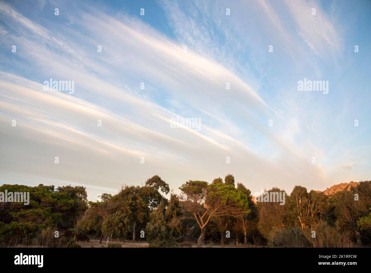 Cielo di Sardegna al tramonto Stock Photo