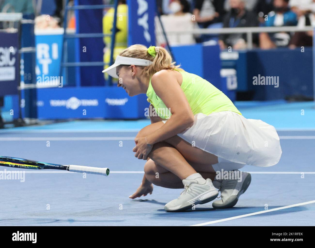 Tokyo, Japan. 20th Sep, 2022. Daria Saville of Australia holds her left