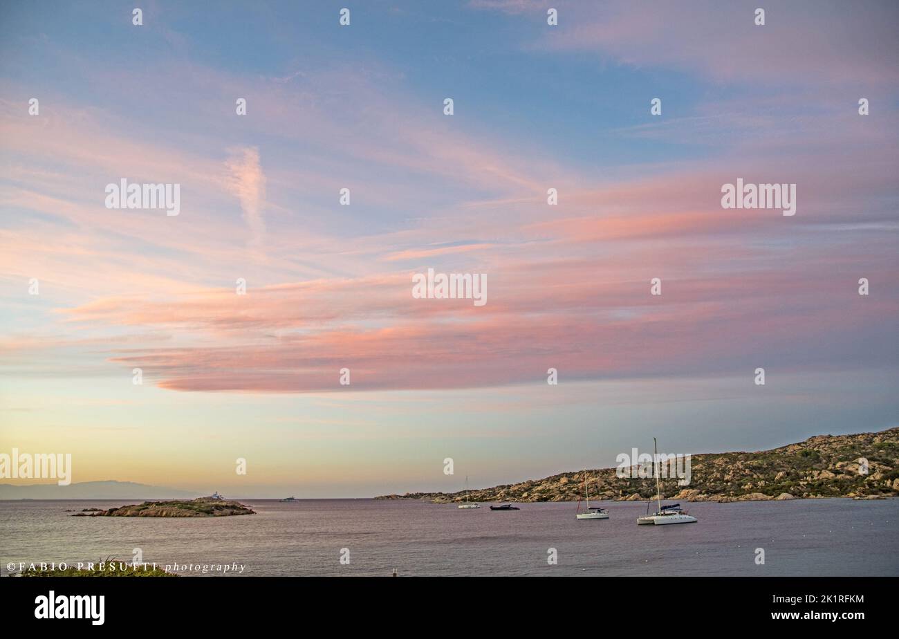 Cielo di Sardegna al tramonto Stock Photo