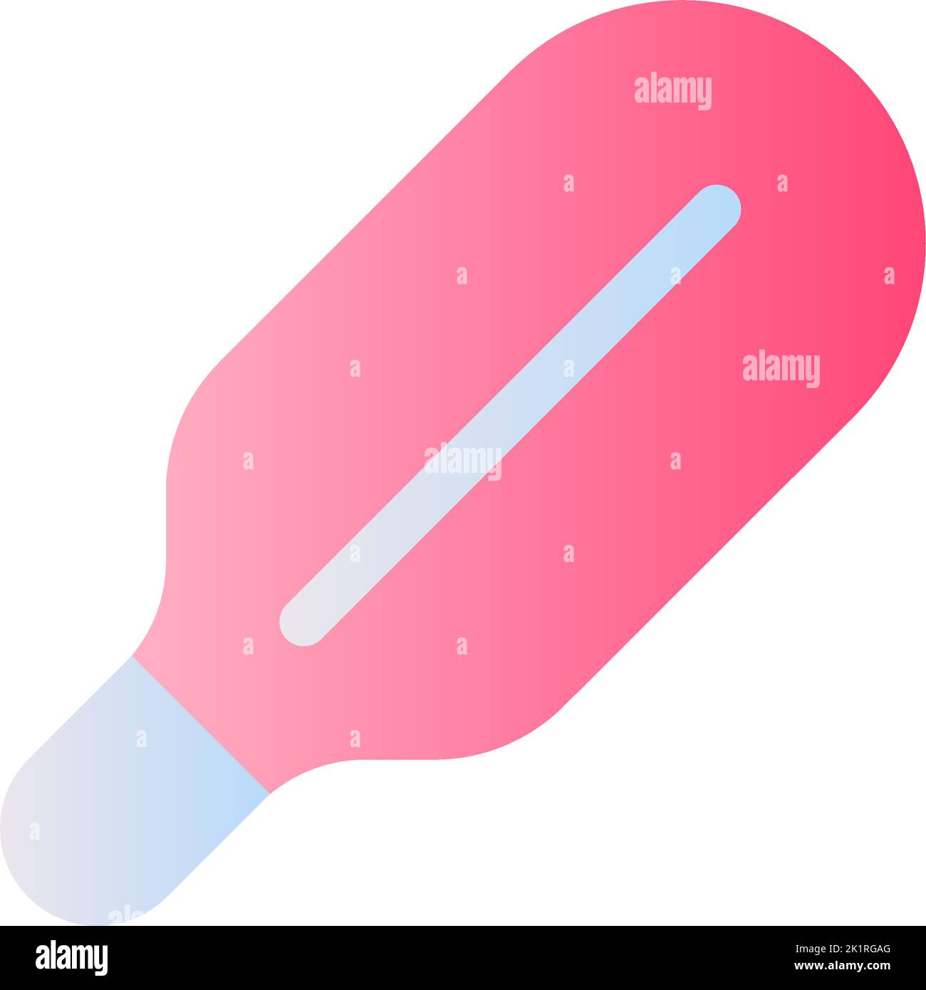 Medical thermometer flat gradient two-color ui icon Stock Vector