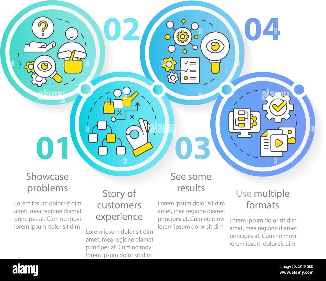 Elements of case study circle infographic template Stock Vector Image ...
