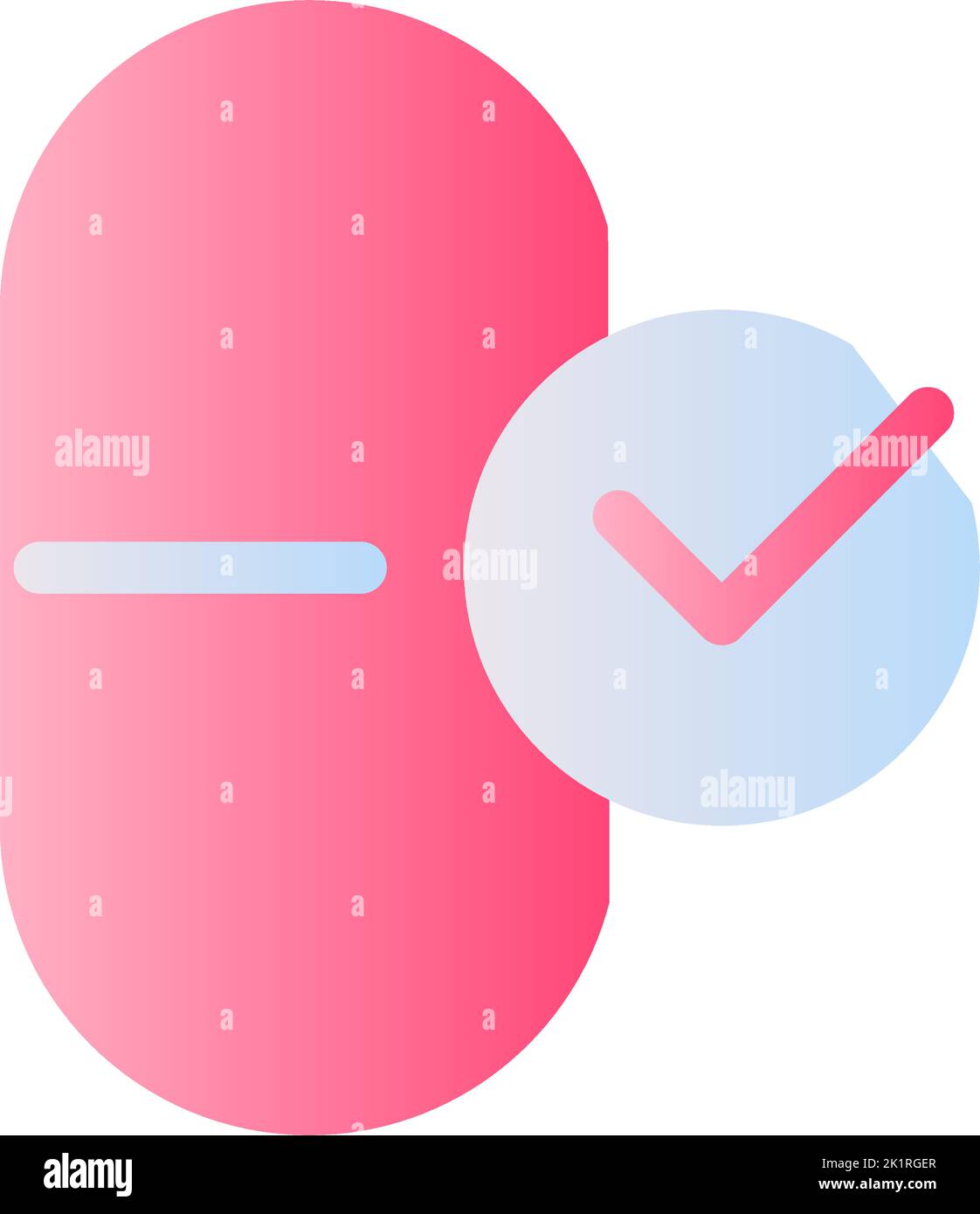 Take medication flat gradient two-color ui icon Stock Vector