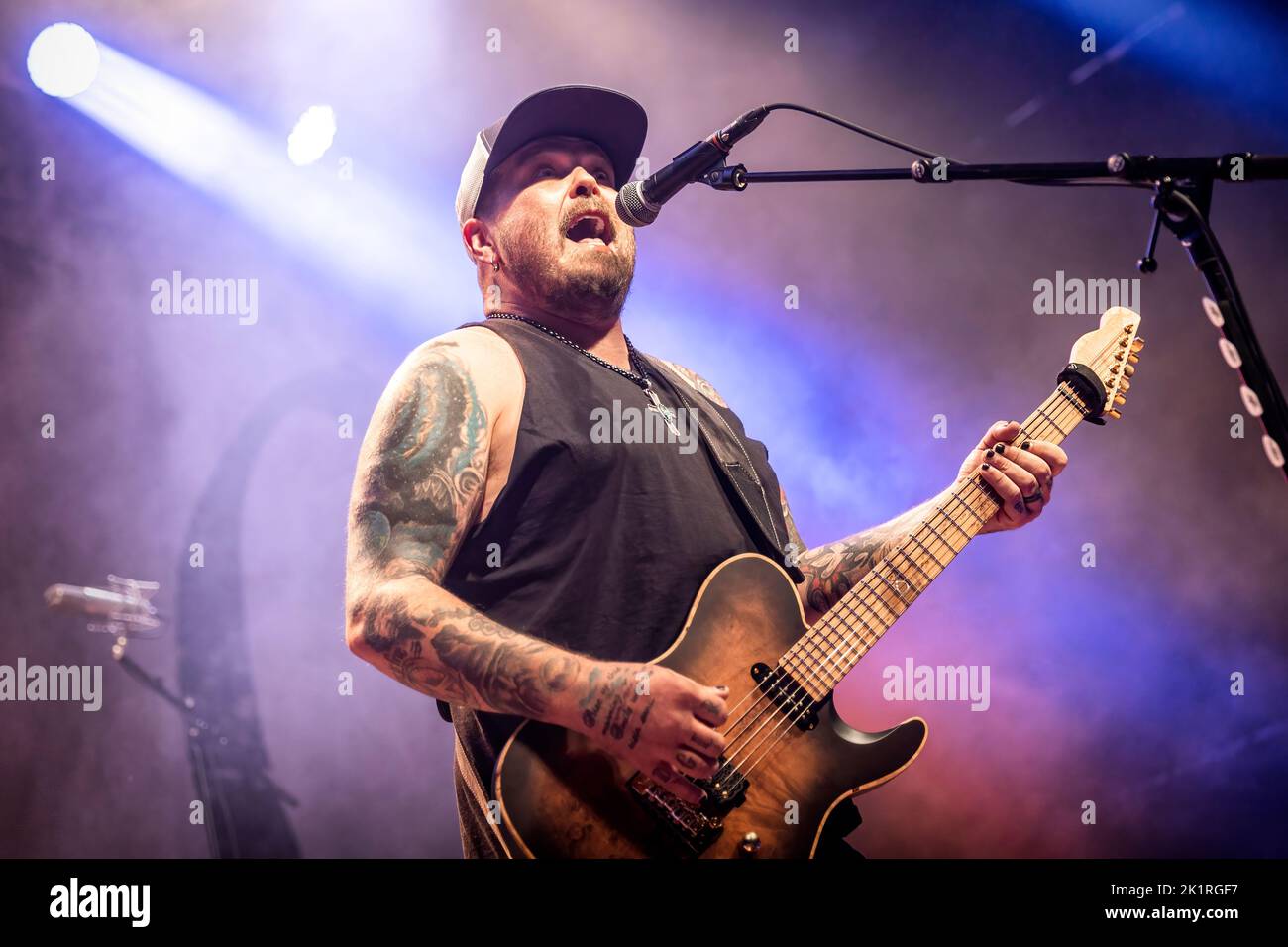 Oslo, Norway. 17th, September 2022. The American rock band Black Stone Cherry performs a live concert at Rockefeller in Oslo. Here vocalist and guitarist Chris Robertson is seen live on stage. (Photo credit: Gonzales Photo - Terje Dokken). Stock Photo