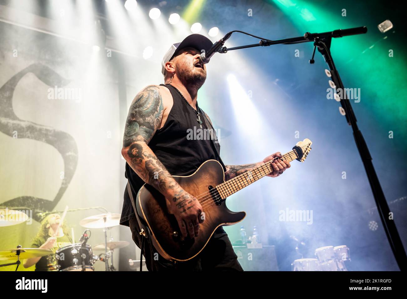Oslo, Norway. 17th, September 2022. The American rock band Black Stone Cherry performs a live concert at Rockefeller in Oslo. Here vocalist and guitarist Chris Robertson is seen live on stage. (Photo credit: Gonzales Photo - Terje Dokken). Stock Photo