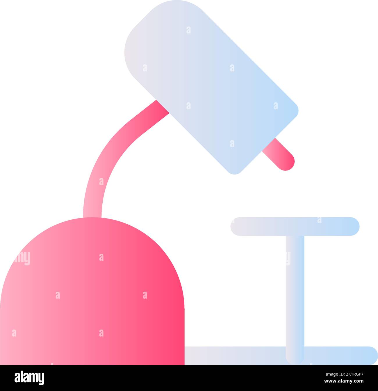 Microscope flat gradient two-color ui icon Stock Vector