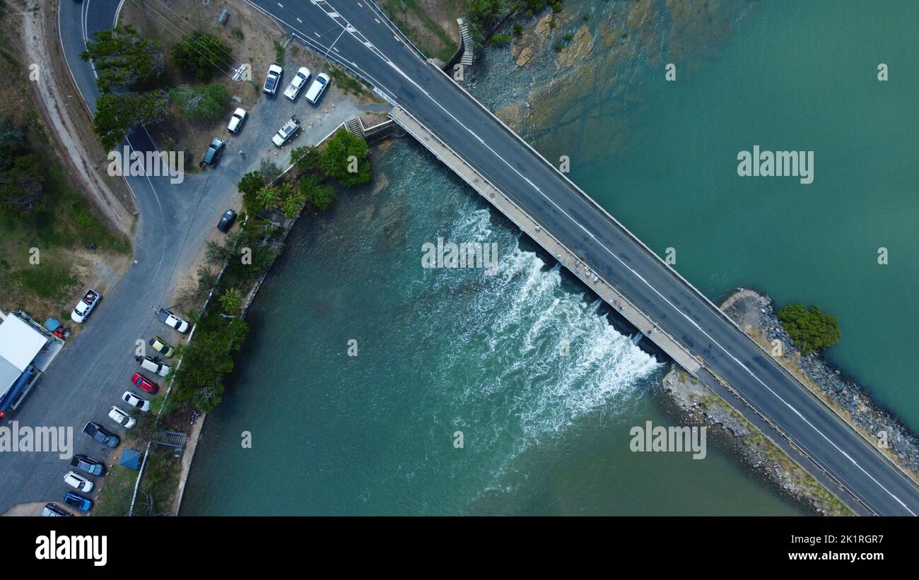 Aerial shot bridge road cars hi-res stock photography and images - Alamy
