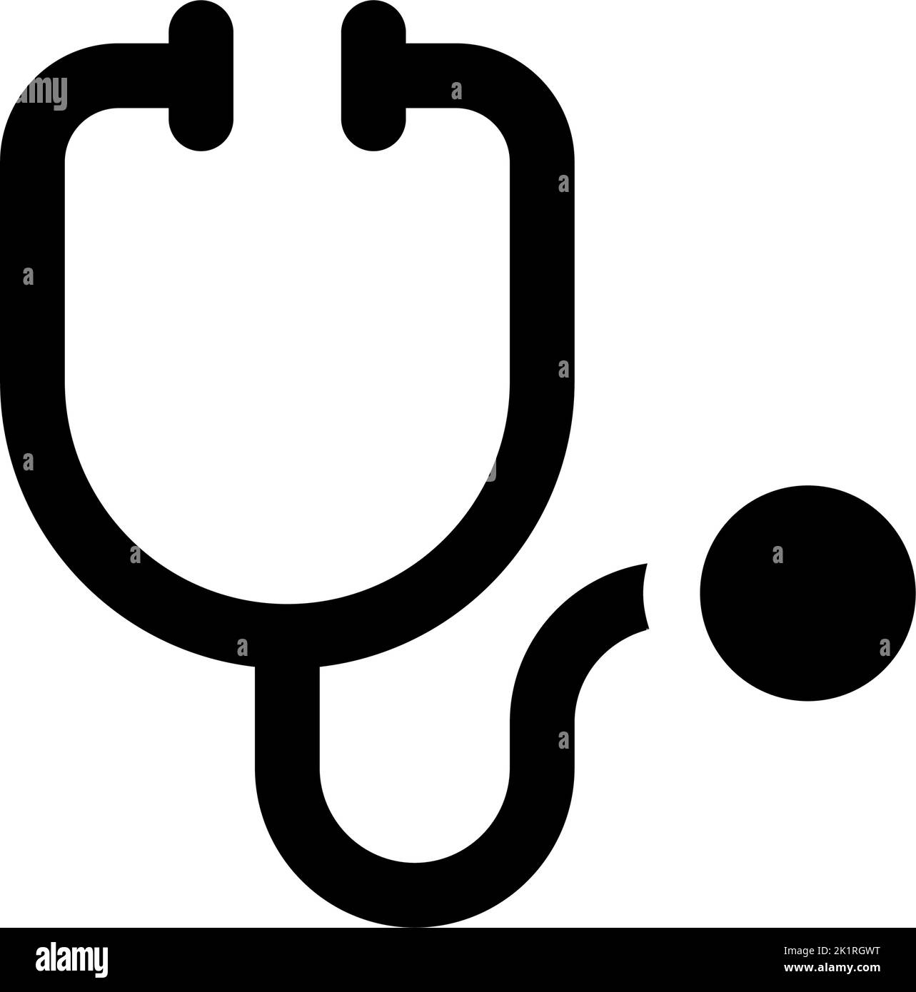 Minimalist medical stethoscope vector Stock Vector Images - Alamy