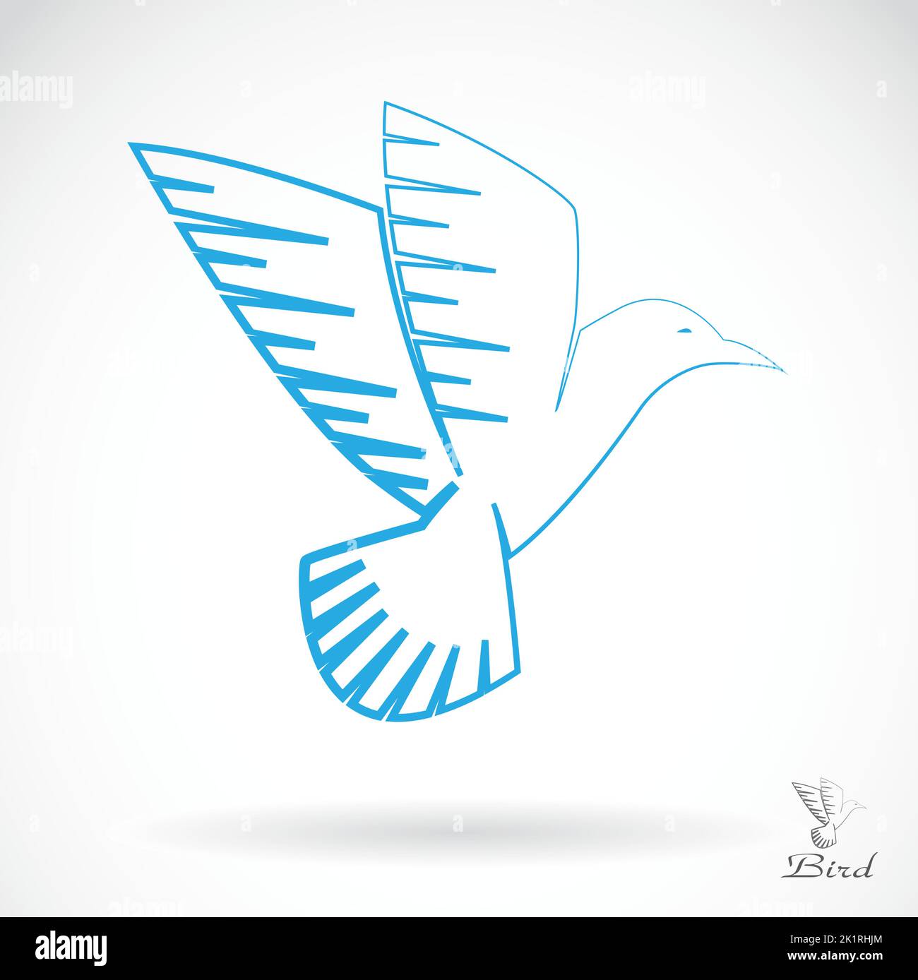 Vector image of a bird on white background. Easy editable layered vector illustration. Wild Animals. Stock Vector