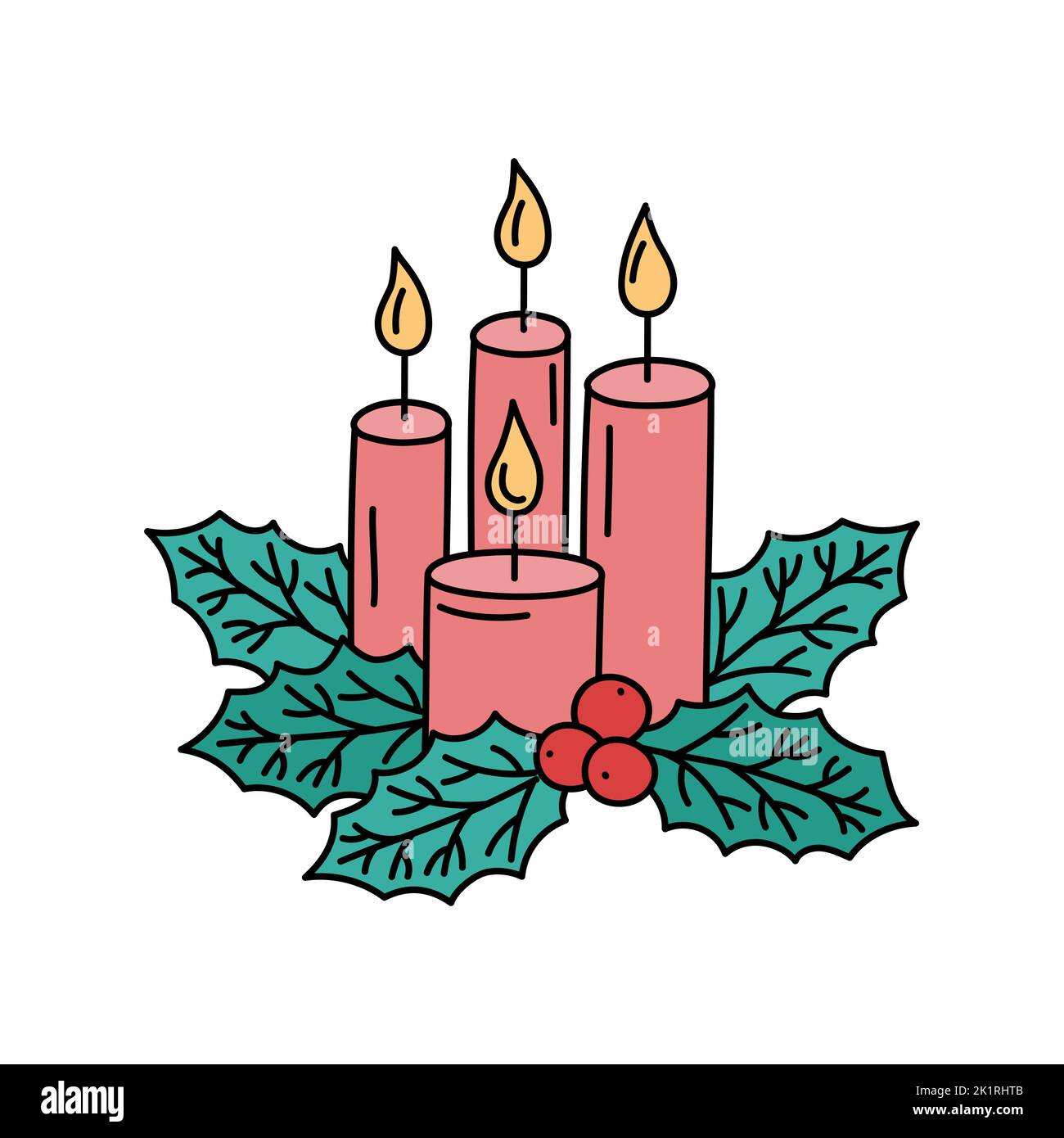 Power outage candles composition Royalty Free Vector Image