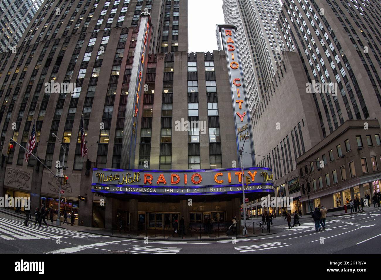The entrance of the Radio City Music Hall Stock Photo