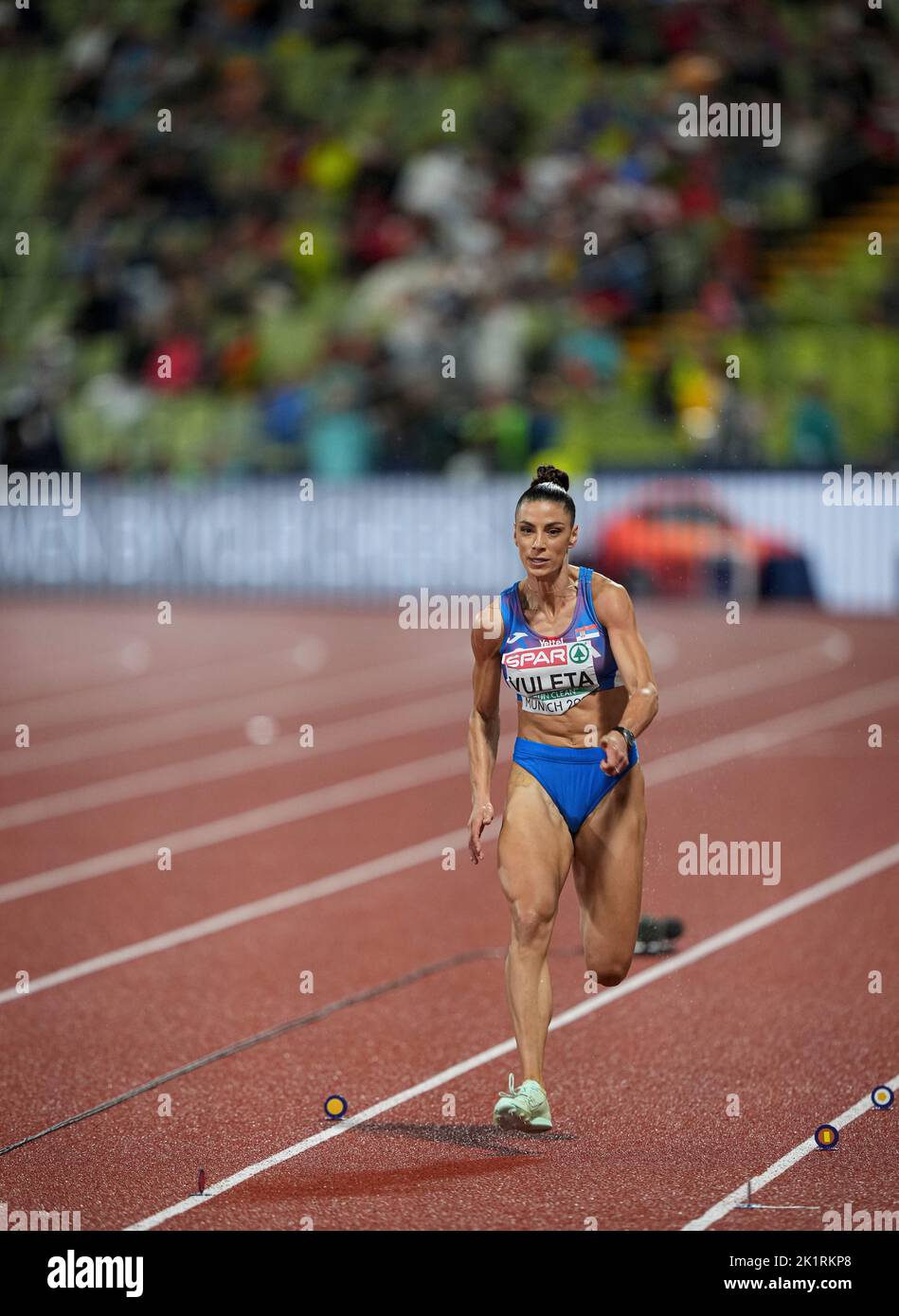 Ivana Spanovic participating in the long jump of the European Athletics Championships in Munich