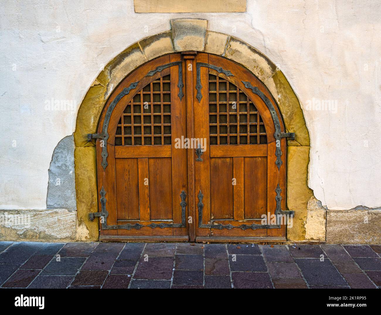 Schwäbisch Gmuend. The chapter house entrance area used to be the home of the minster‘s clergy. Baden Wuerttemberg, Germany, Europe Stock Photo