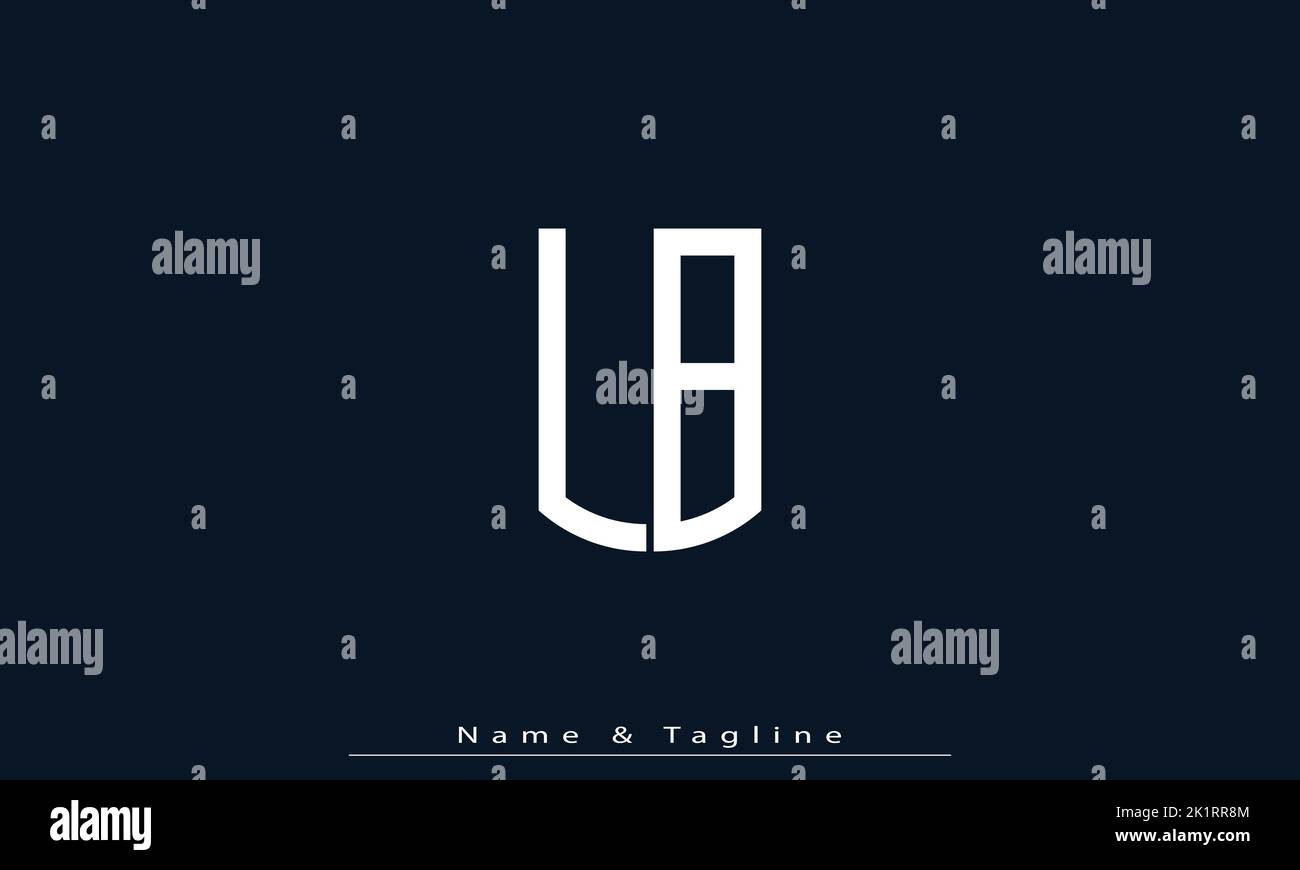 Alphabet letters Initials Monogram logo LB , BL Stock Vector