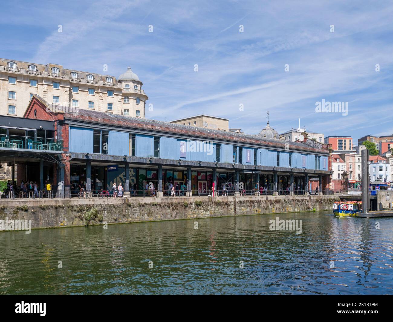 The Watershed cinema, café, bar and conference centre, formerly harbourside warehouses, alongside St Augustine’s Reach in the Bristol Floating Harbour, England, UK. Cinema Stock Photo