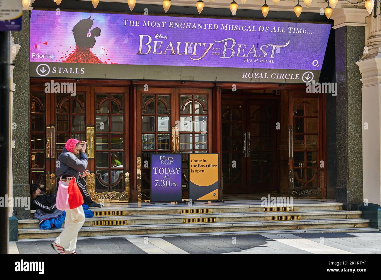 The musical 'Beauty and the Beast' at the Palladium theatre, London, England. Stock Photo