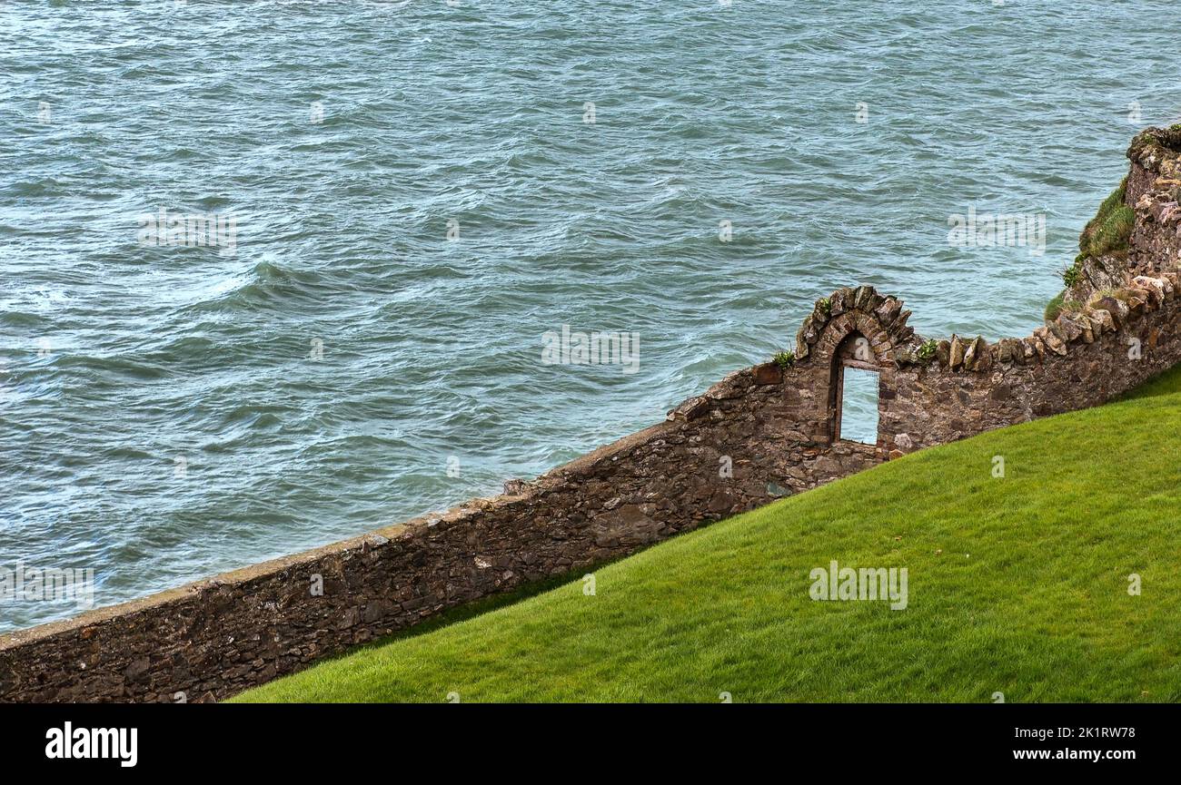 Stone wall in Howth, Ireland Stock Photo Alamy